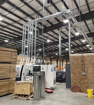 custom dust collection system for woodshops